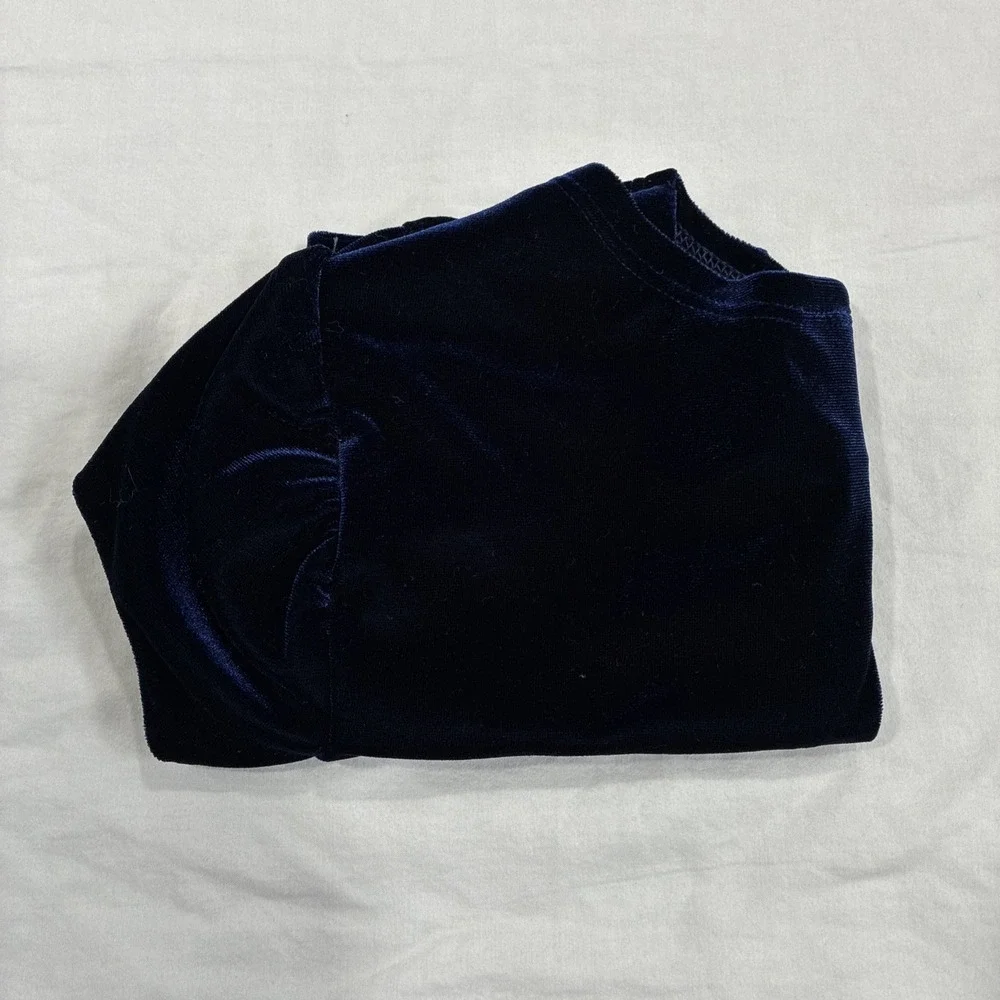 Jona Michelle Blue Velvet‎ Short Sleeve 1 Button Shrug Size Girls 8